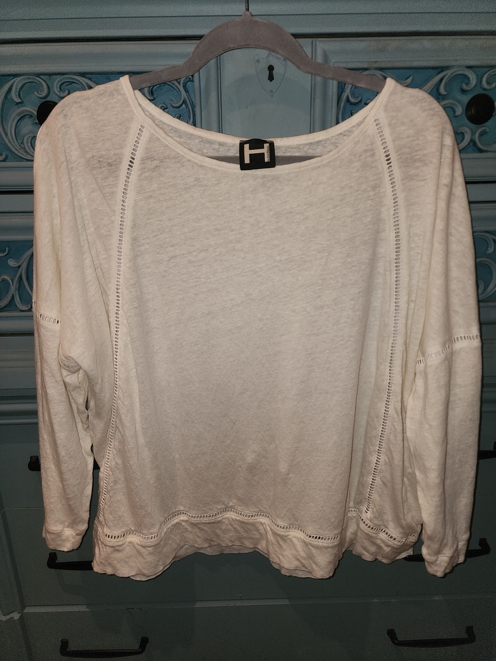H By Bordeaux 100% Linen Oversized Lightweight Sweater XL